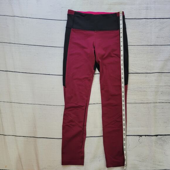 Lululemon athletica Size 6	All You Need Tight Black Jewelled Magenta Leggings - Picture 3 of 11